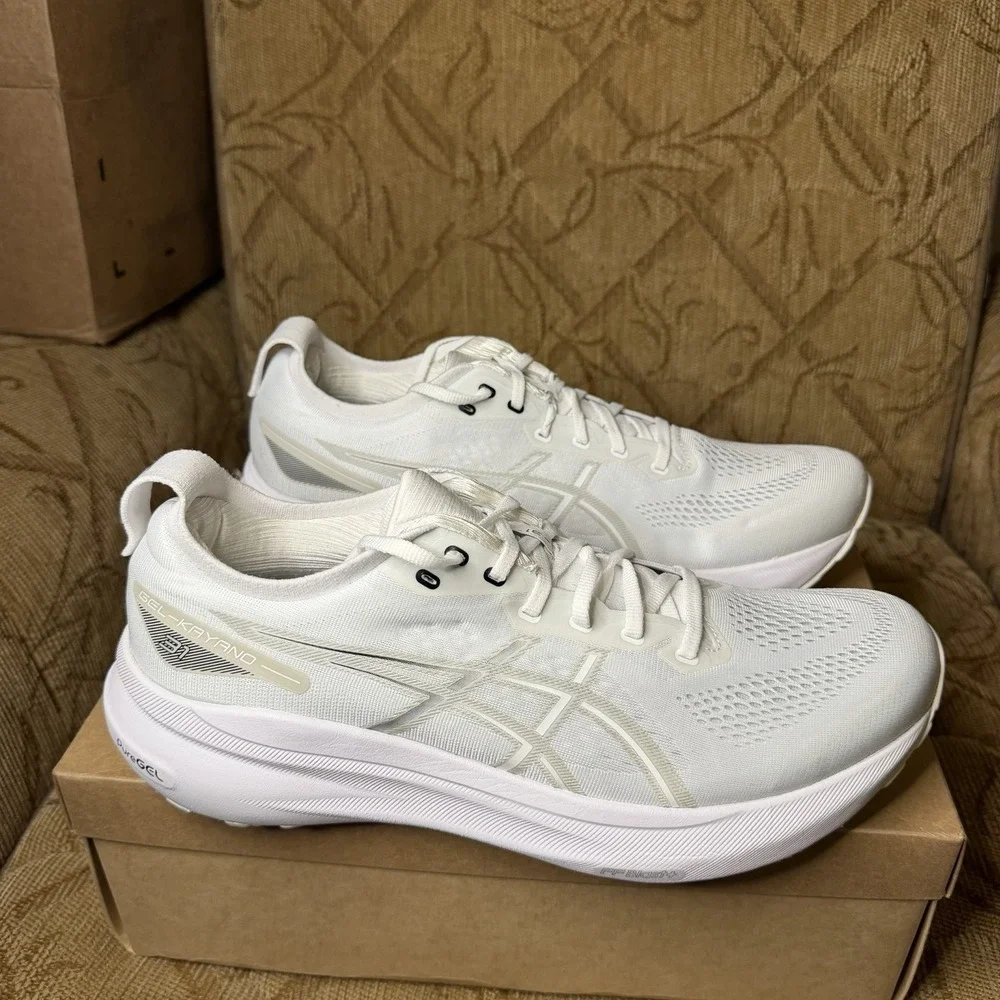 ASICS Gel-Kayano 31 White Grey 1011B867 Men's Size 12.5 Running Shoes